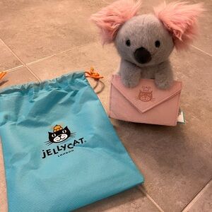 Jellycat Koala with message. NWT. Comes with jellycat Bag